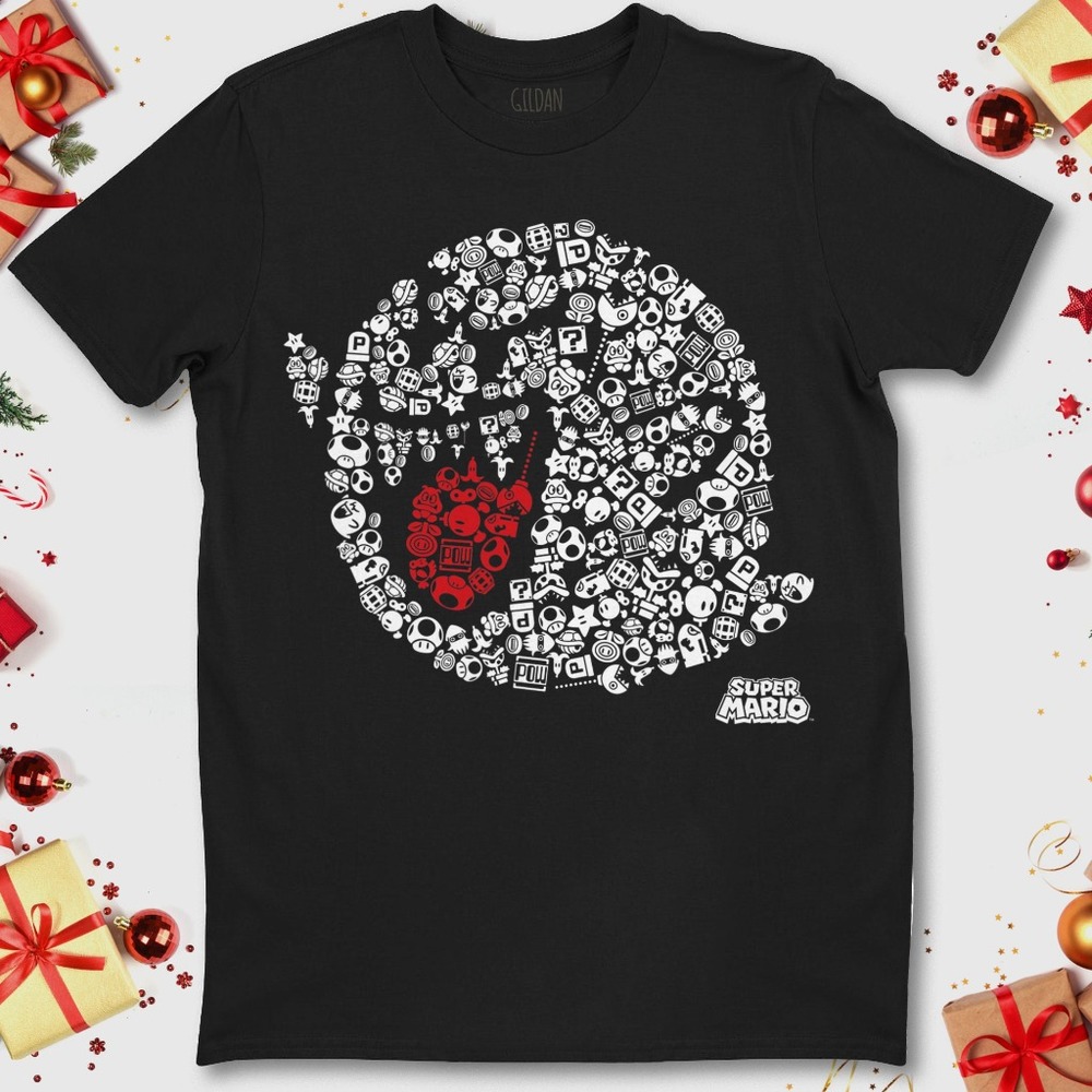 Nintendo Super Mario Iconic Boo Portrait Holiday T-shirt Unisex For Men Women